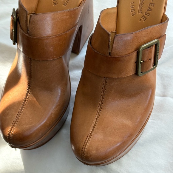 Kork-Ease Tan Leather Platform Mules - Picture 3 of 3